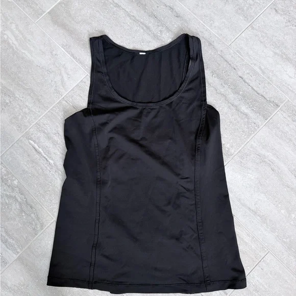 Lululemon Black Yoga Tank Open Lattice Back Athletic Top Women’s Size 6 - Picture 12 of 13